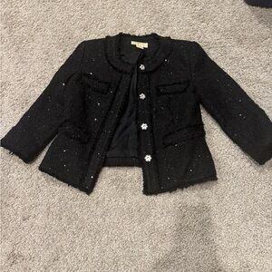 MICHAEL Michael Kors Kids Black Blazer with Glitter